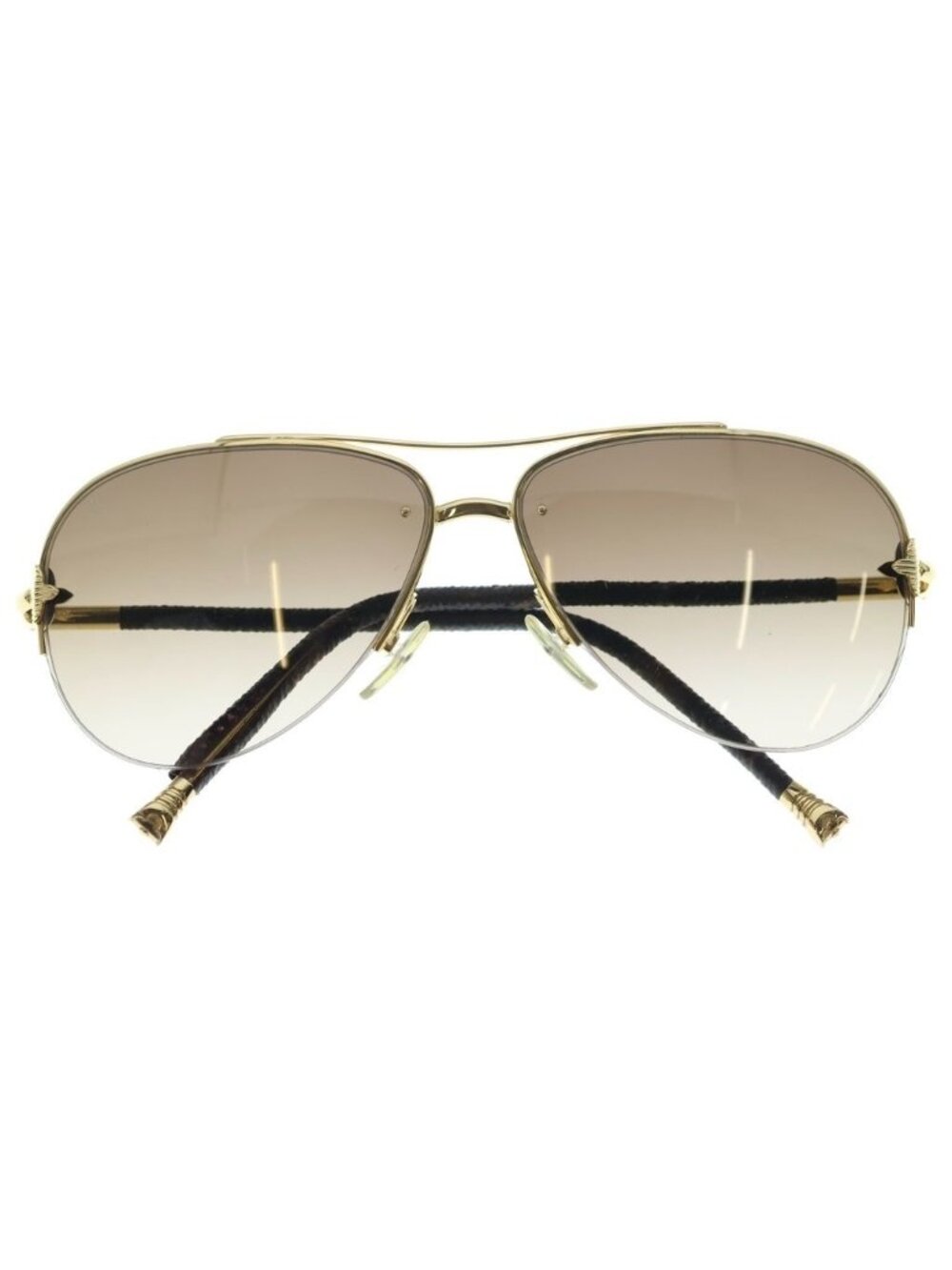 Louis Vuitton Petit Viola Pilot Sunglasses Eyewear Brown Gold